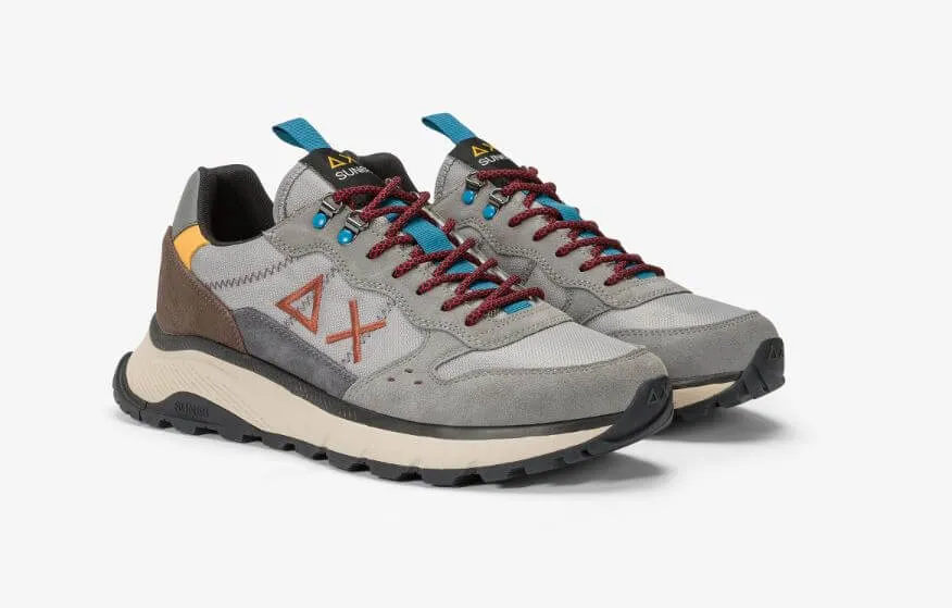 -Sun68 sneaker uomo Fire and Camping Grigio Medio 34