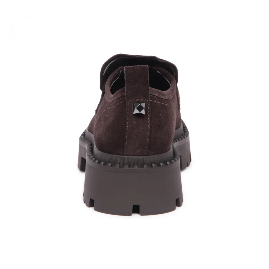 2190AU mocassino donna ASH GENIAL STUD woman loafer brown