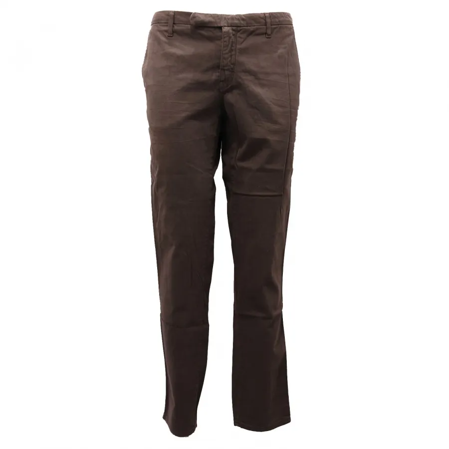 8231AF pantalone uomo PAOLO PECORA brown cotton trouser man