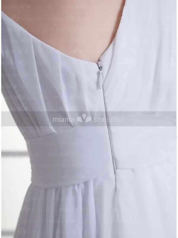 Abito da sposa stile impero semplice in georgette bianco