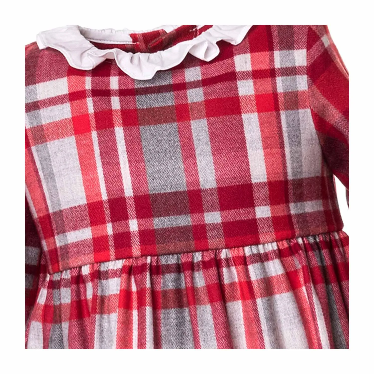 Abito Rosso Tartan Bimba