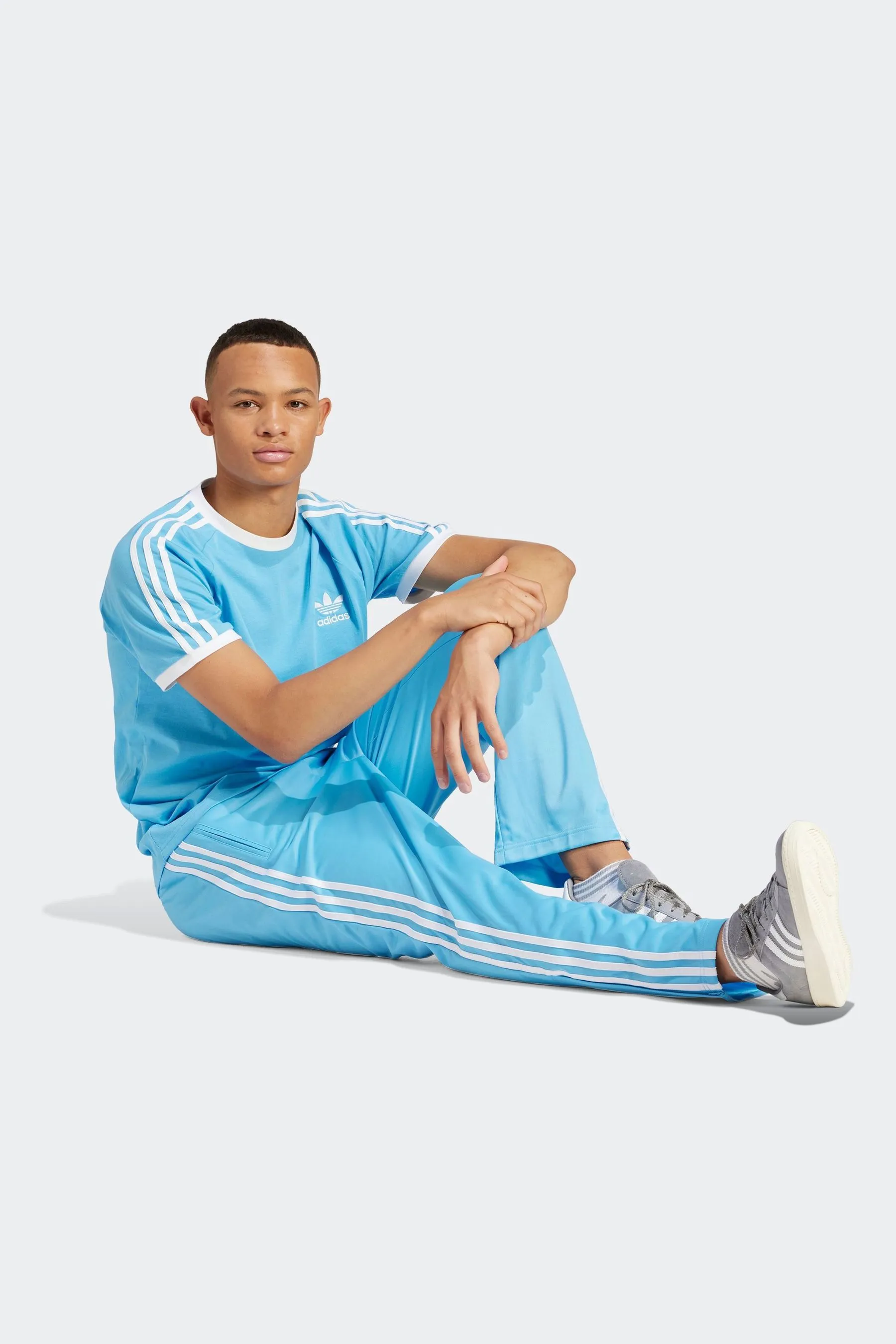 adidas Originals Blu - Adicolor - T-shirt classica con 3 strisce