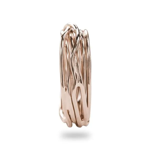ANELLO FILODELLAVITA 7 FILI IN ORO ROSA 9 KT