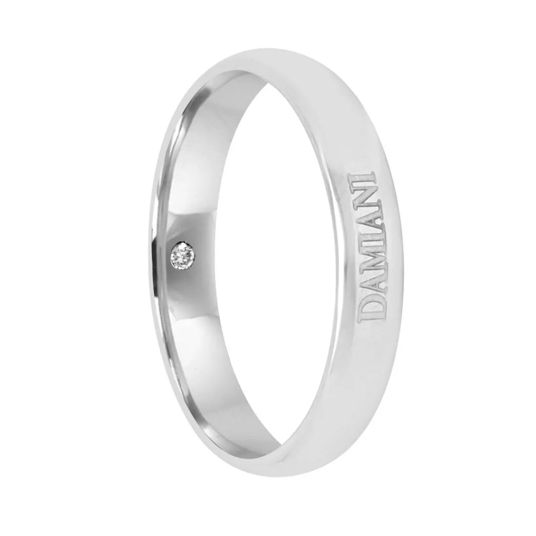 Anello in oro bianco con diamante ct 0.01, misura 22