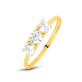 Anello Trilogy Claire Oro Giallo 375/1000 Cubic Zirconia Bianco 1412110