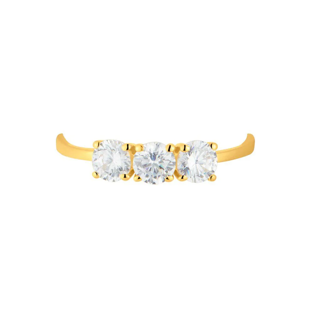 Anello Trilogy Claire Oro Giallo 375/1000 Cubic Zirconia Bianco 1412110