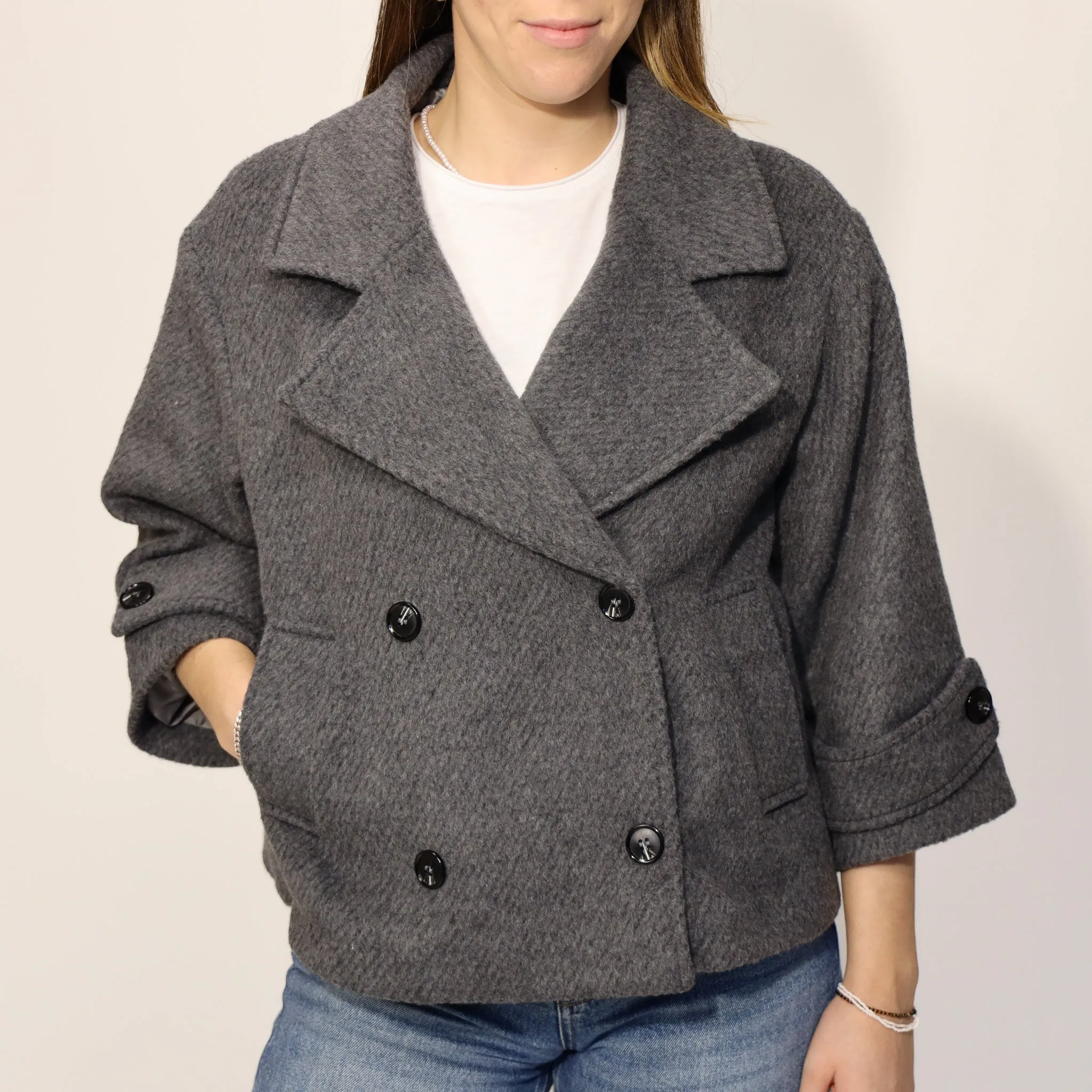 BERNA CAPPOTTO CORTO 245136 GRIGIO  