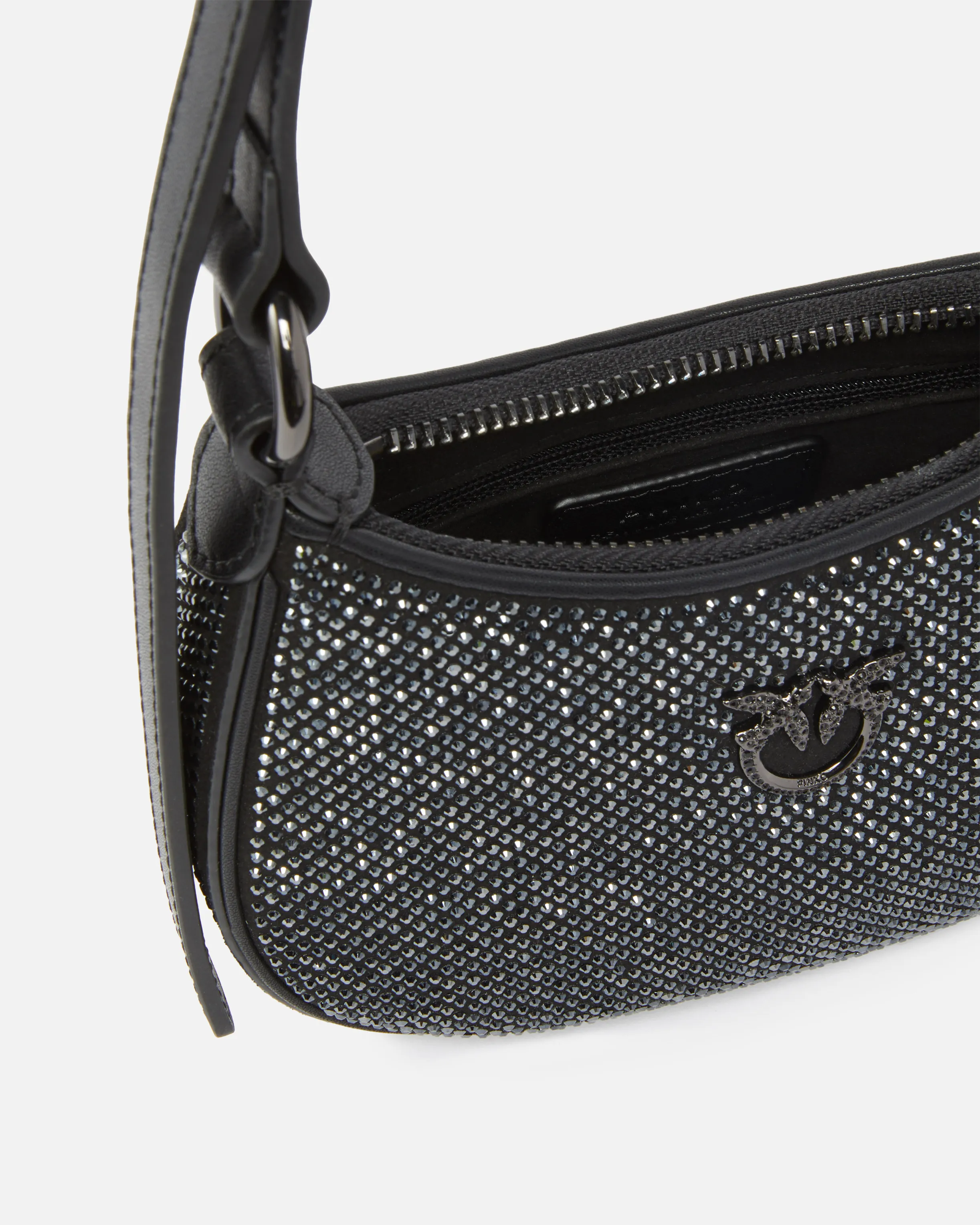  Borsetta a spalla Baby Half Moon Bag con strass    