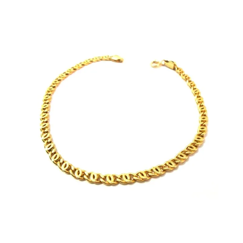 BRACCIALE CATENA UNISEX IN ORO GIALLO 18 KT