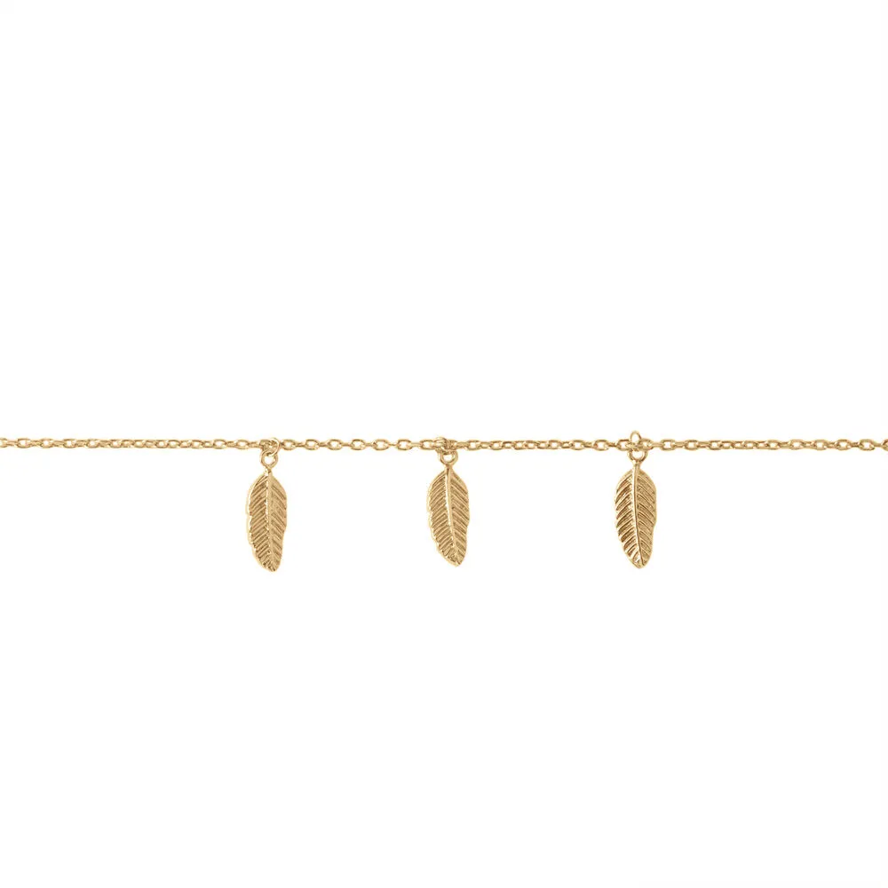 Bracciale Piuma Golden Dream Placcato Oro Giallo 16 + 2 cm 1685679