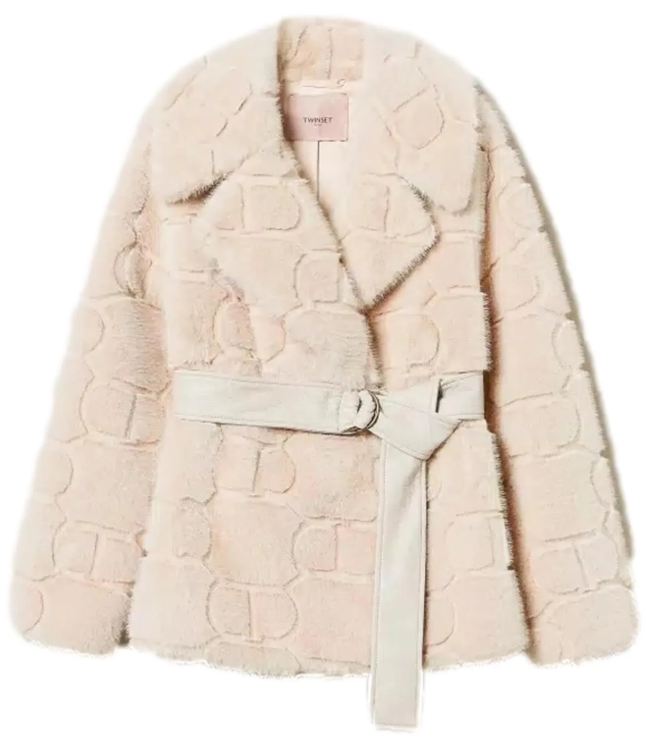 Brand TWIN-SET Twinset Cappotto Bianco Crema Donna