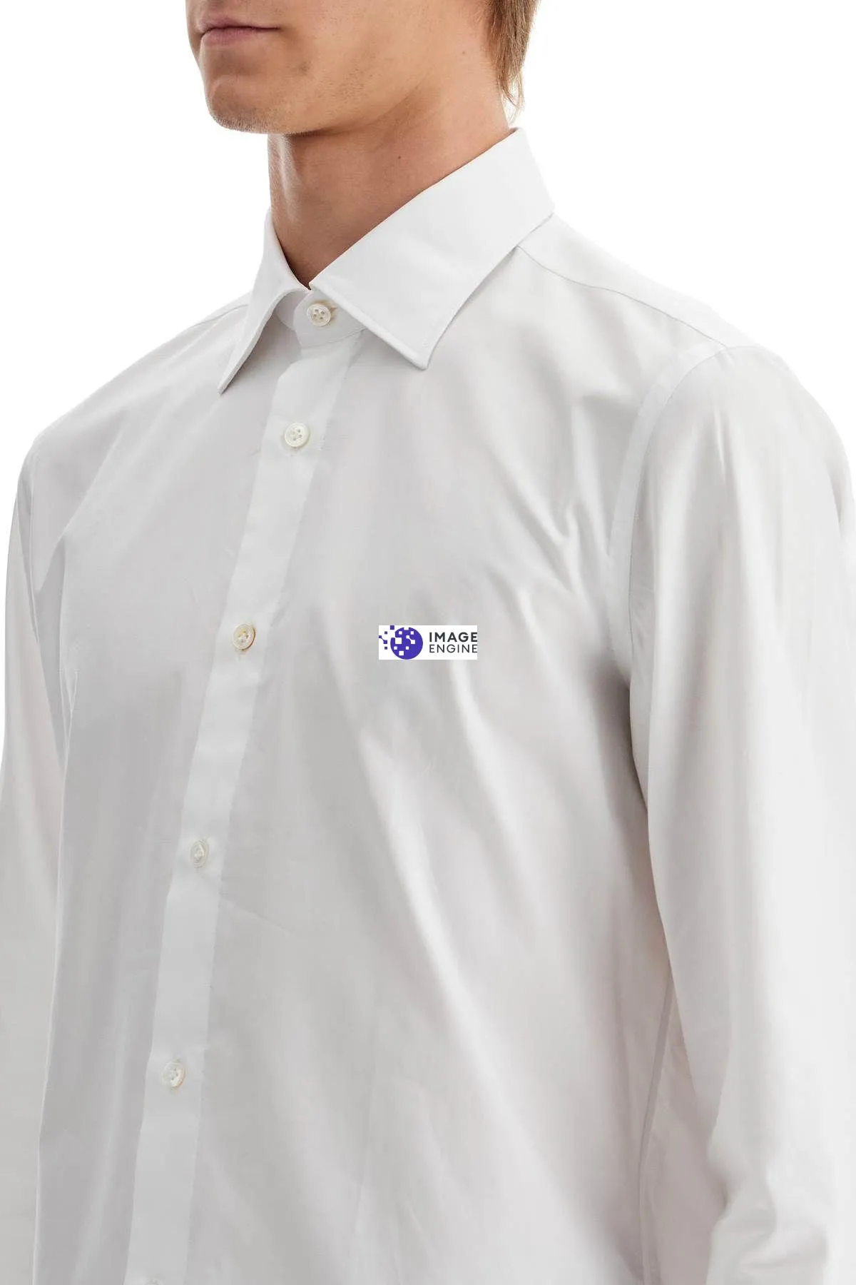 Camicia slim fit in twill