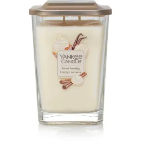Candela Yankee Candle Quadrata, Grande colore Bianco