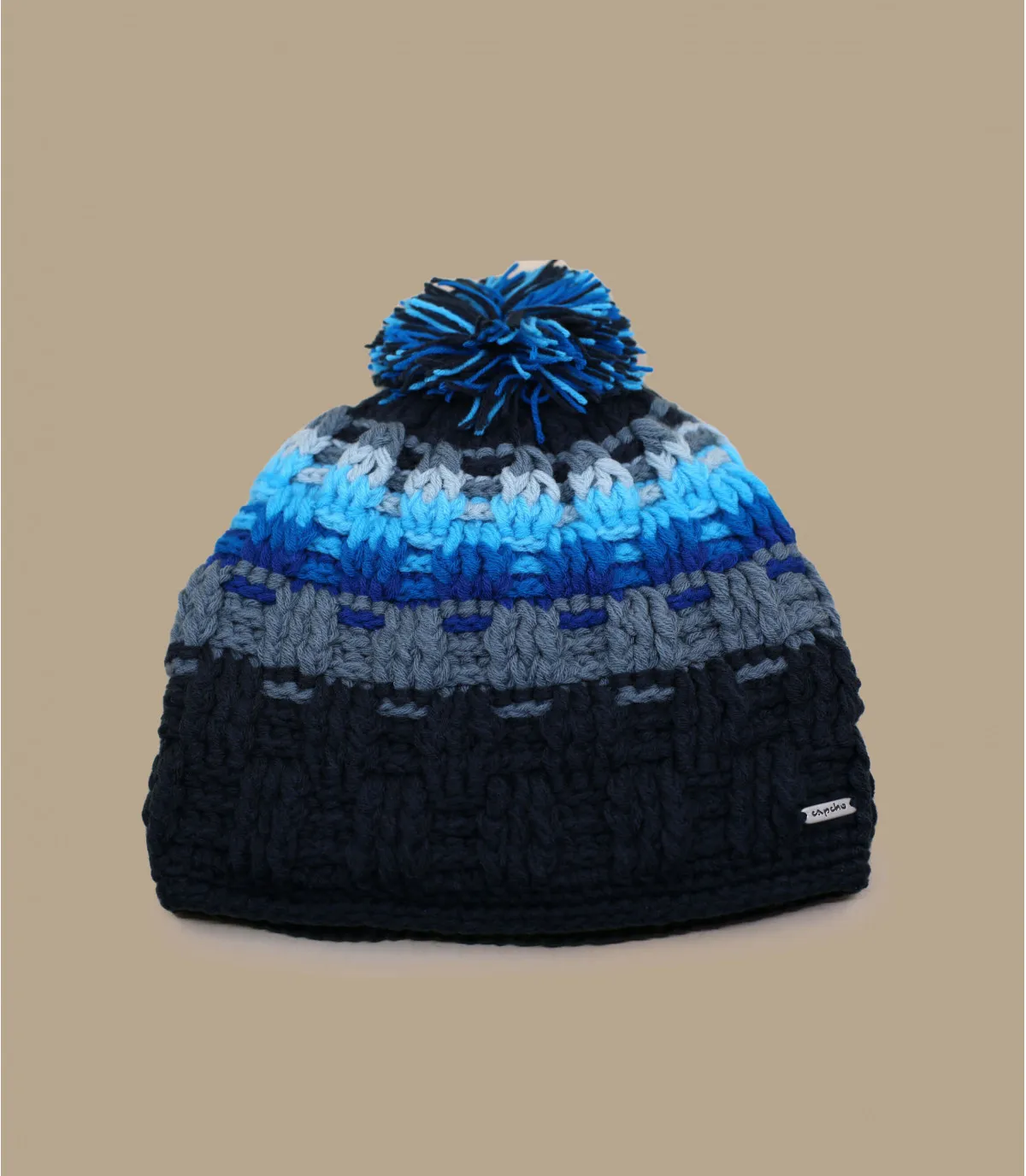   cap nappa blu strisce grigie     City blue     