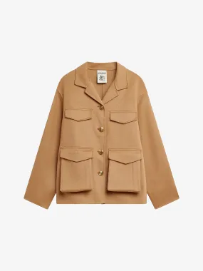Cappotto Katrina Y4WV20 donna lana beige