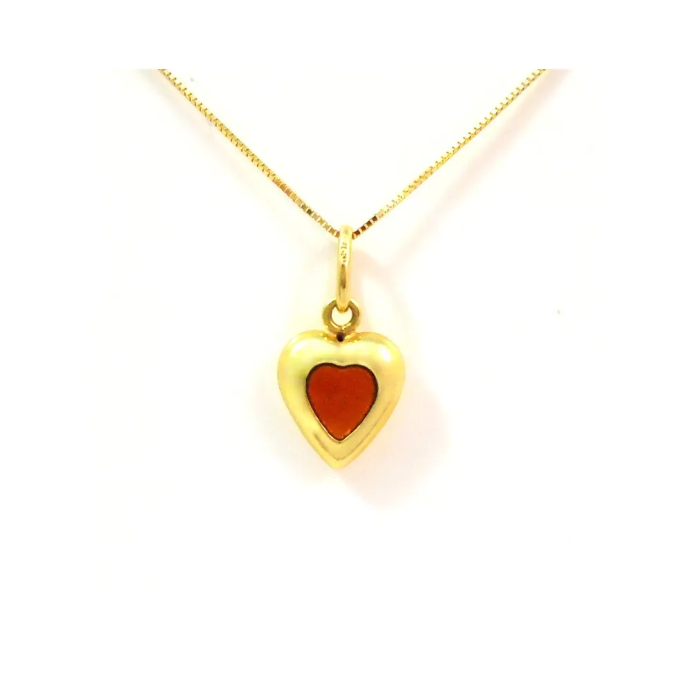 COLLANA DA DONNA CON CUORE IN ORO GIALLO 18 KT