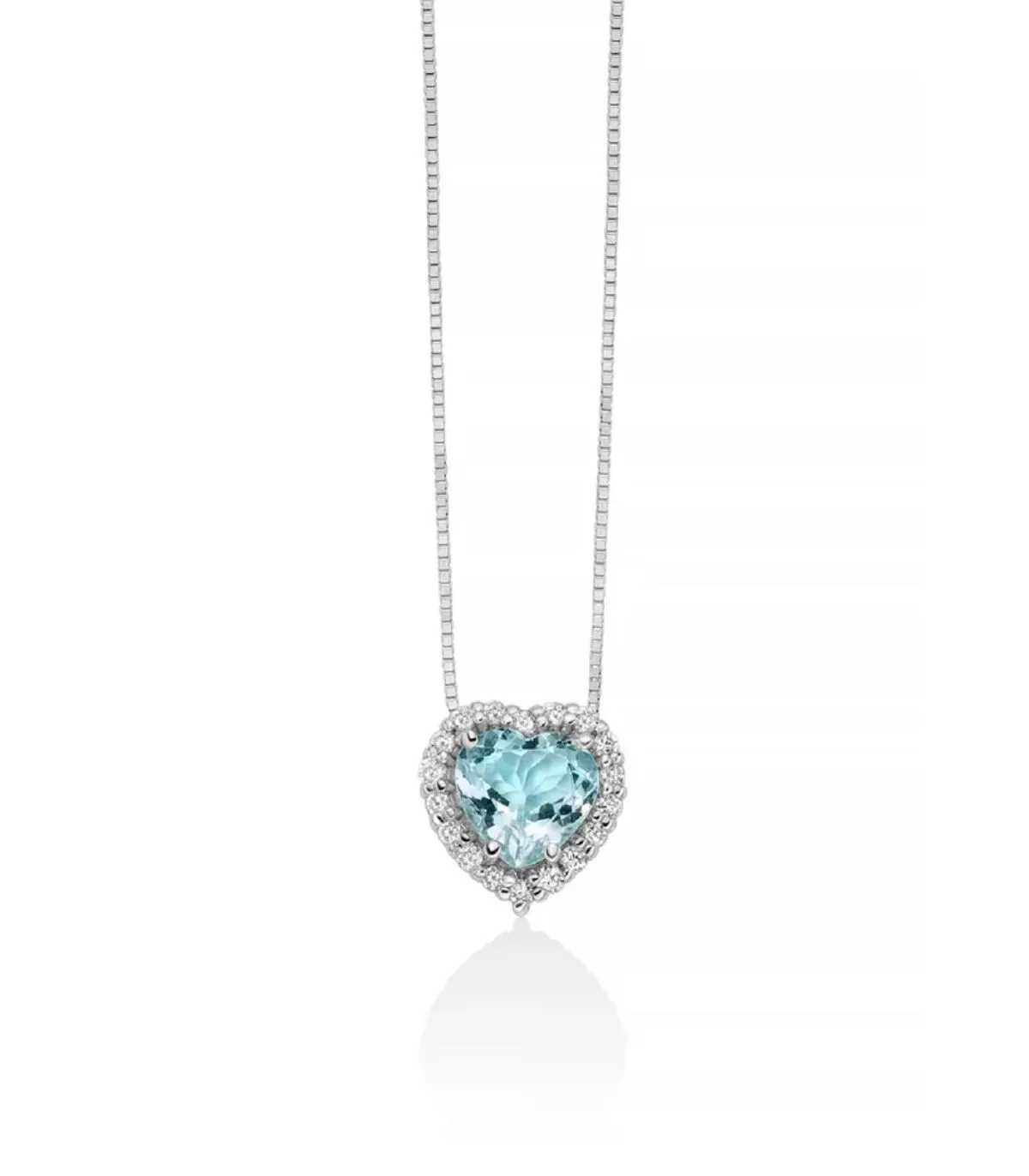 Collana Miluna Acquamarina Oro Bianco e Diamanti CLD4720