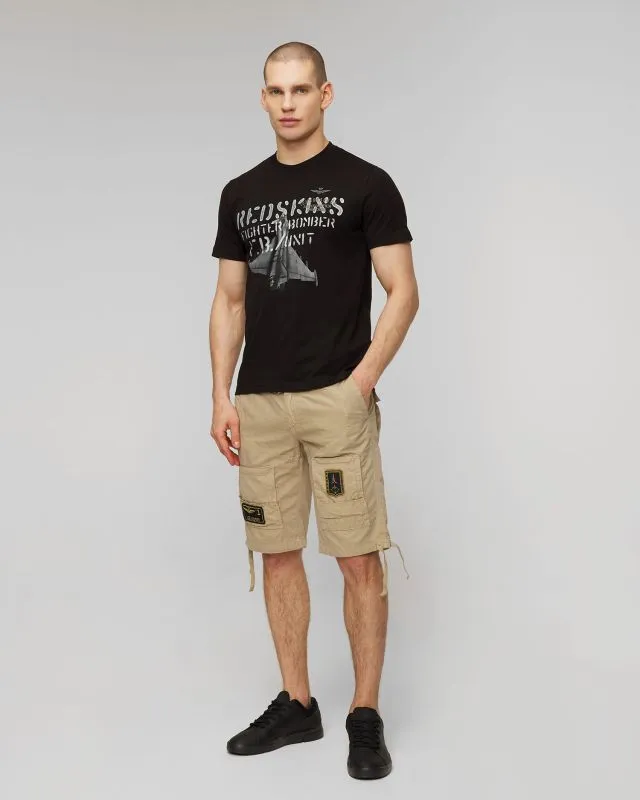 Czarny T-shirt męski Aeronautica Militare 241ts2212j641-34300