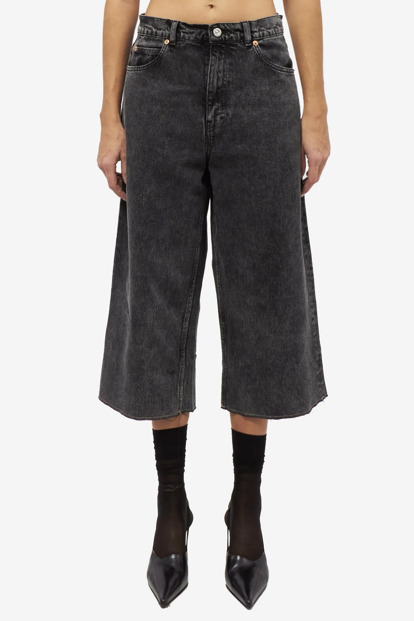 Denim HALF CUT in cotone nero