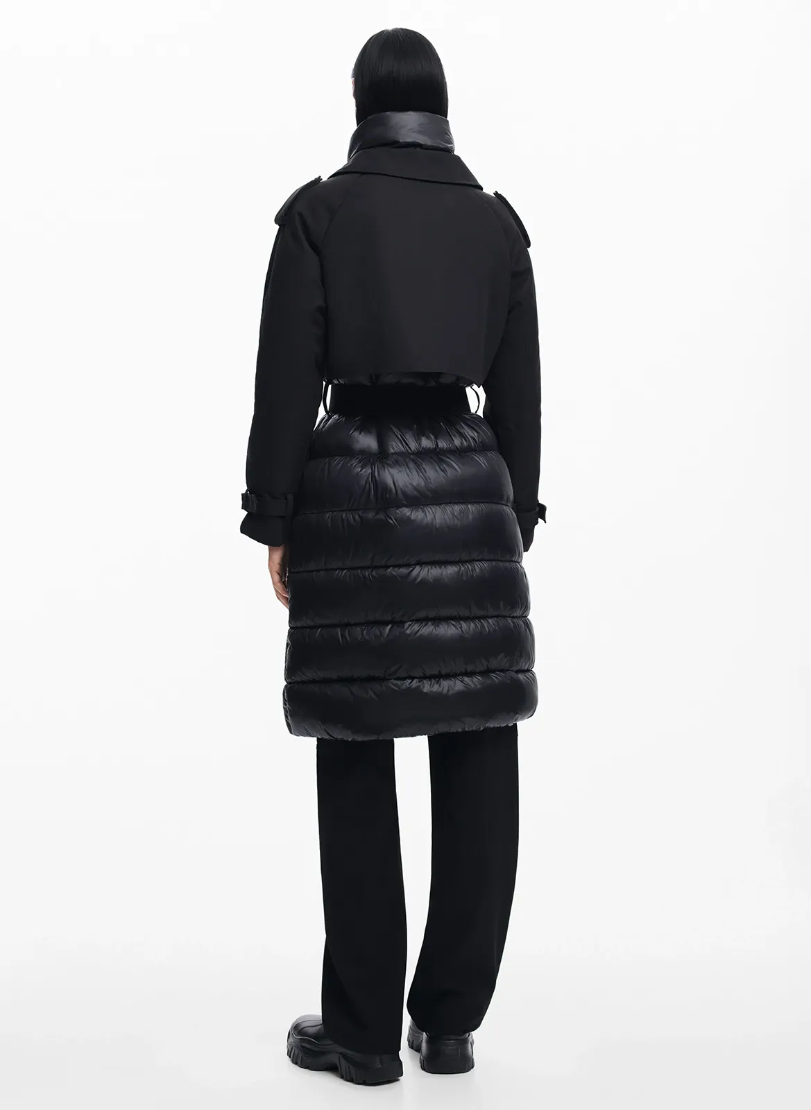  DESIGUAL   Cappotto collo alto trapuntato | Nero
