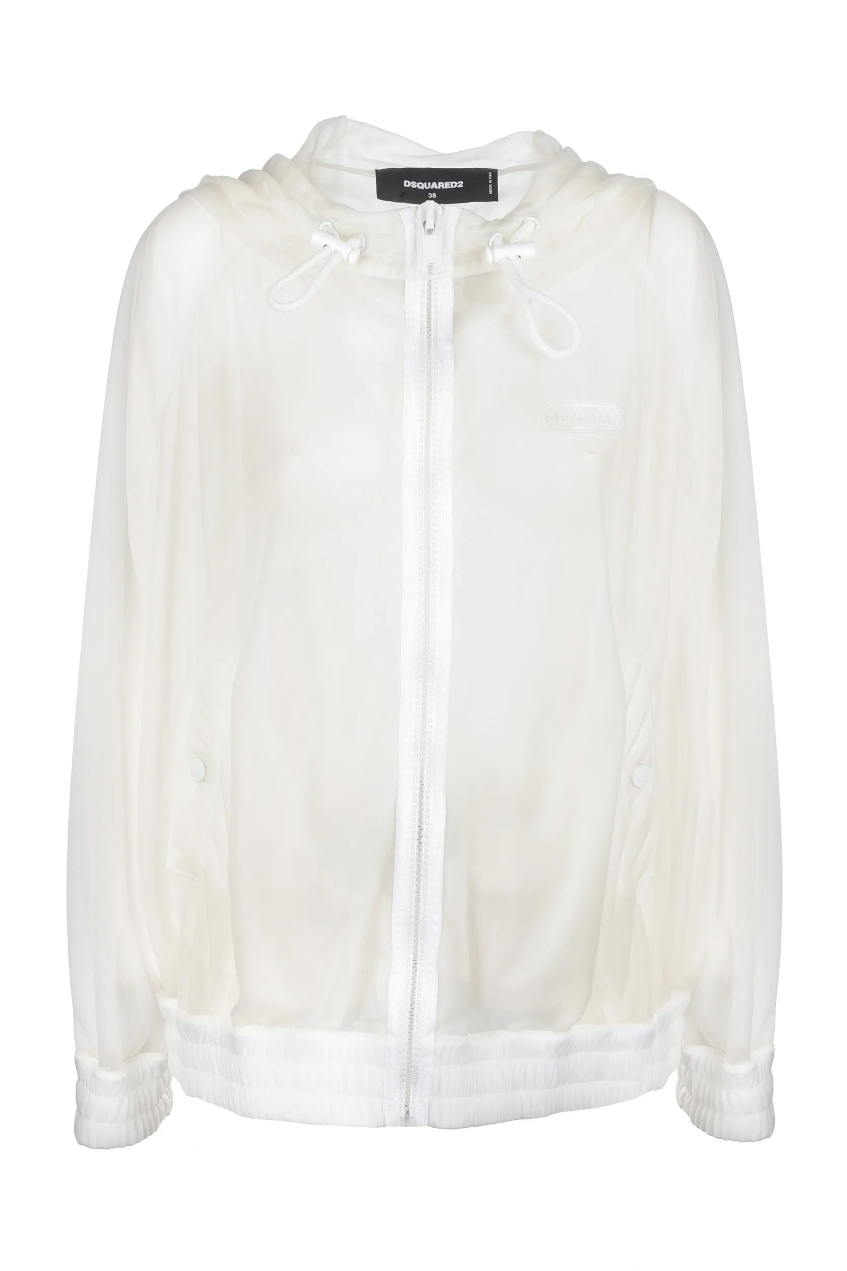 DSQUARED2 TRANSPARENT WHITE SWEATSHIRT