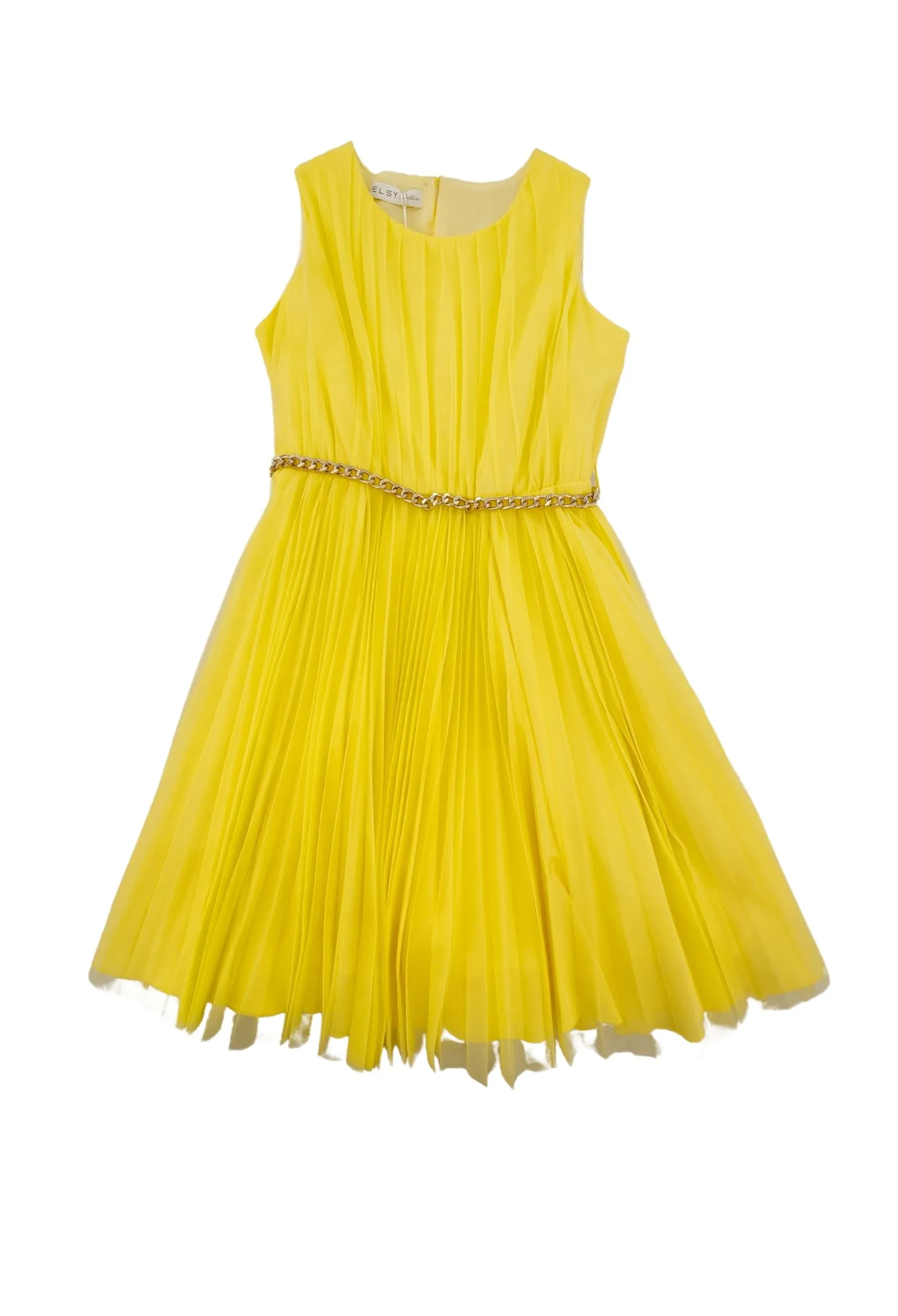 elsy  abito plissè giallo