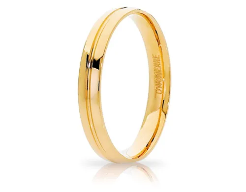 Fede Nuziale Unoaerre modello Lyra in oro giallo 18kt