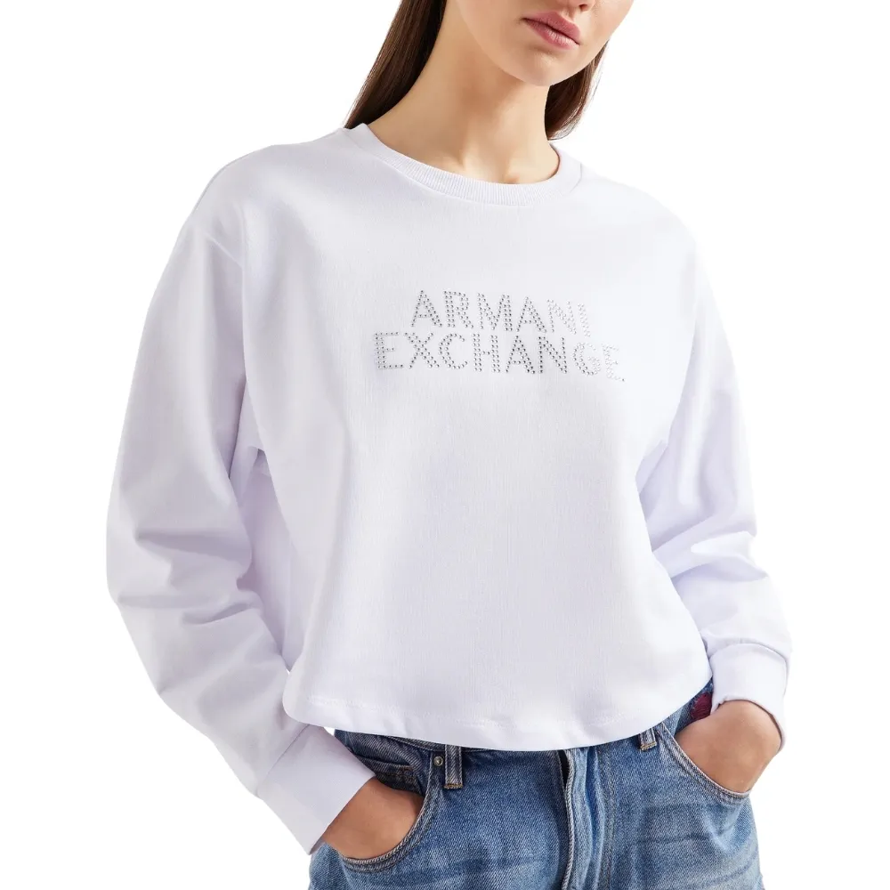 Felpa Armani Exchange con logo in cotone