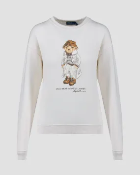 Felpa bianca da donna Polo Ralph Lauren 211954860-101