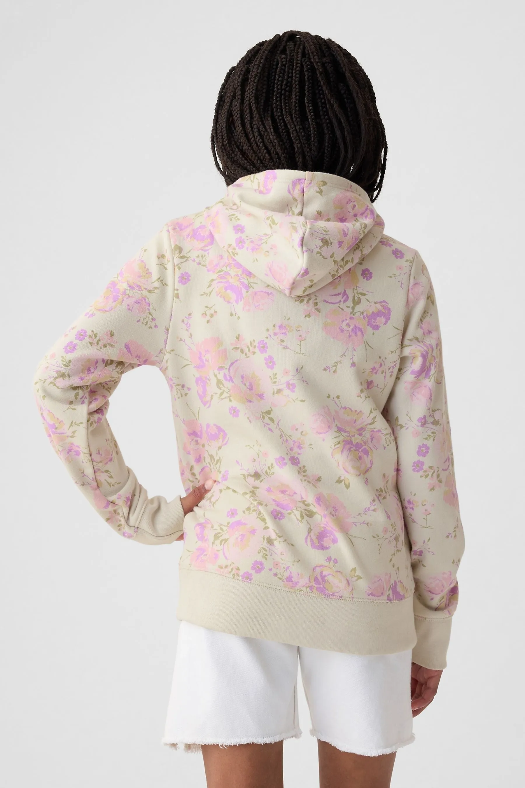 Gap Floral Logo Overhead Hoodie (4-13yrs)    