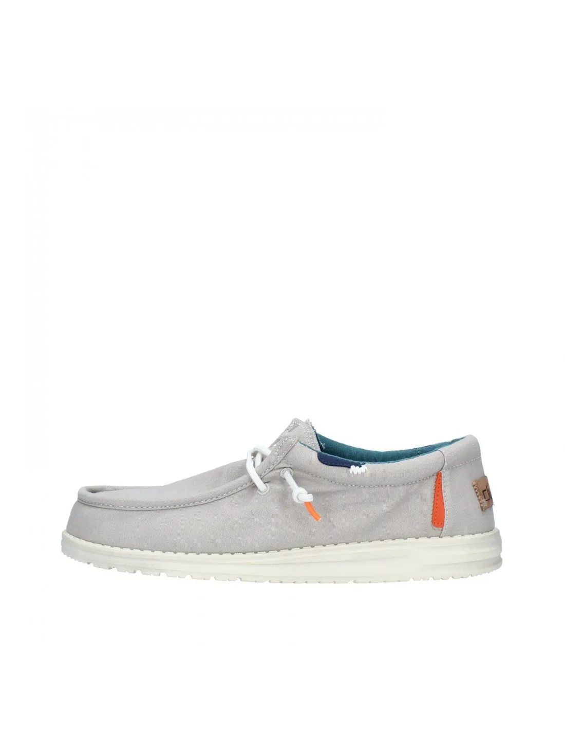 HEYDUDE wally washed mocassino smoke grey  