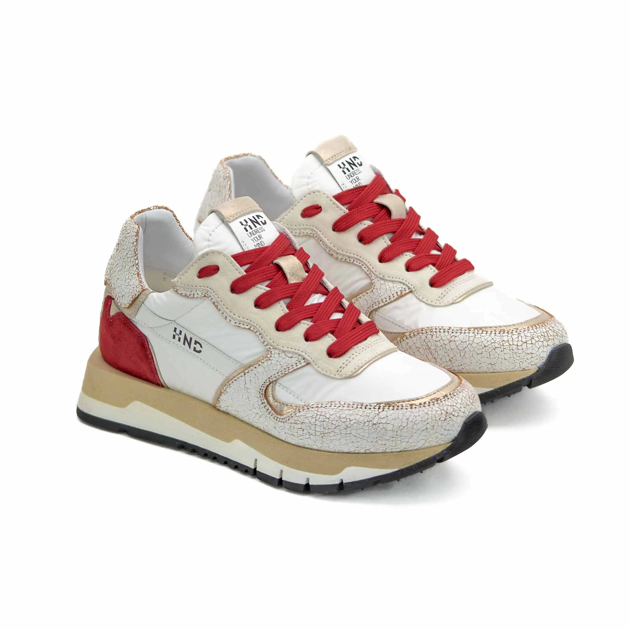 HND22 - Leather Sneaker Donna - HUNDRED100