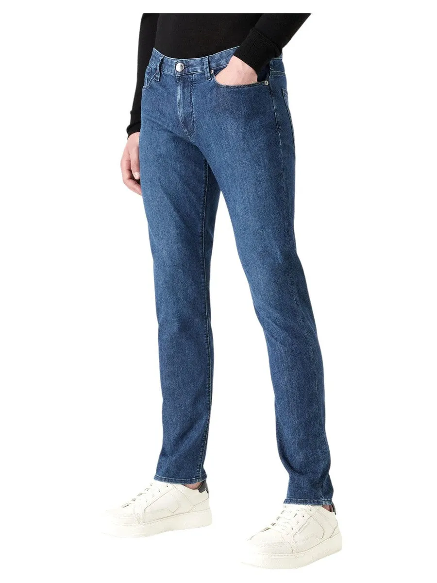 Jeans J06 slim fit in denim 8 oz lavato