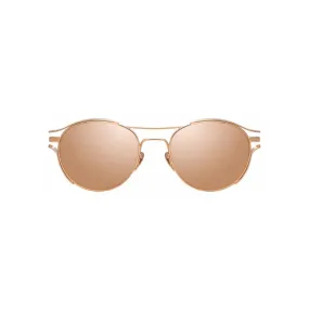 Linda Farrow - Occhiali da Sole Ovale Cradle C3 in Oro Rosa - LFL944C3SUN - Linda Farrow Eyewear