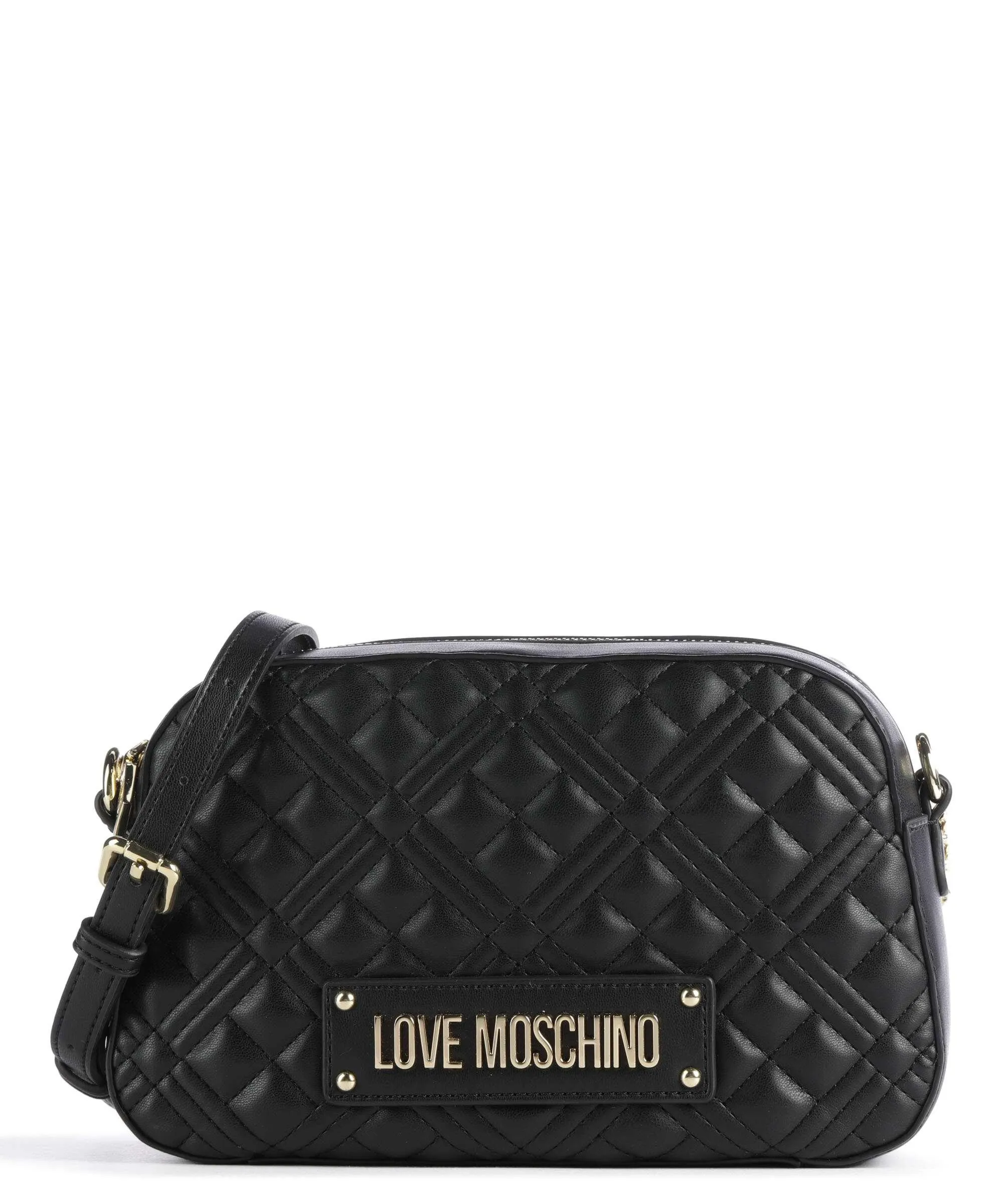  Love Moschino Quilted Borsa a tracolla pelle sintetica nero  