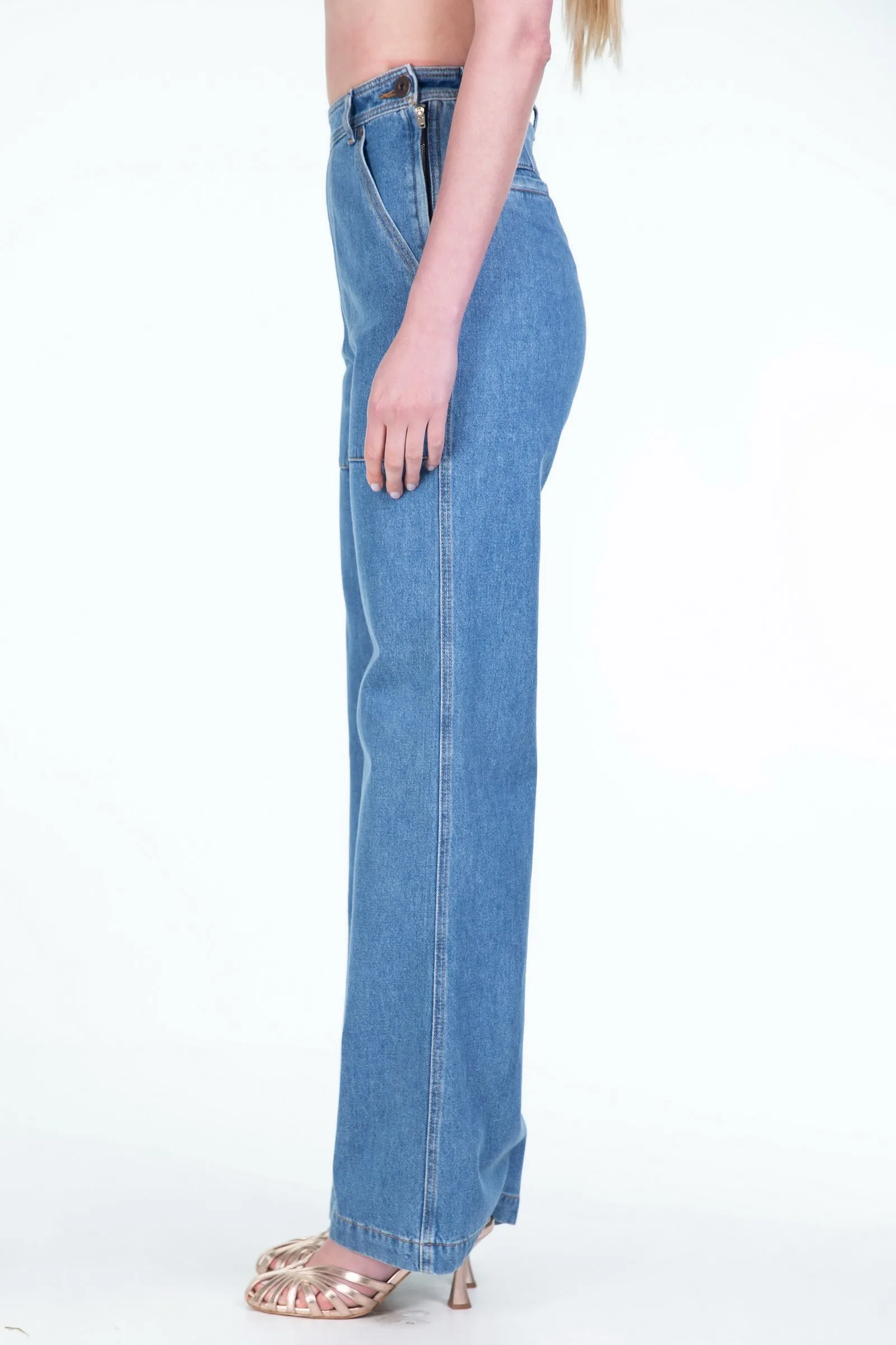 MAX MARA WEEKEND  pantalone in denim di cotone PATRONI