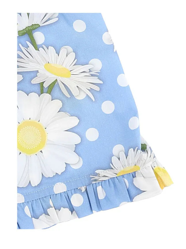 Monnalisa  Shorts popeline stampa margherite e pois