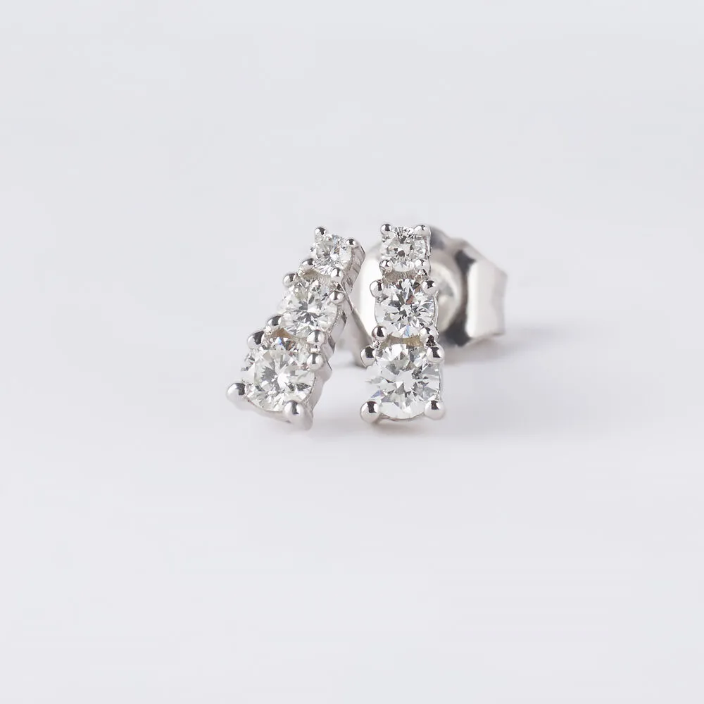 Orecchini Lobo Trilogy Grace Oro Bianco 375/1000 Diamante Bianco 0,22 ct 1426017