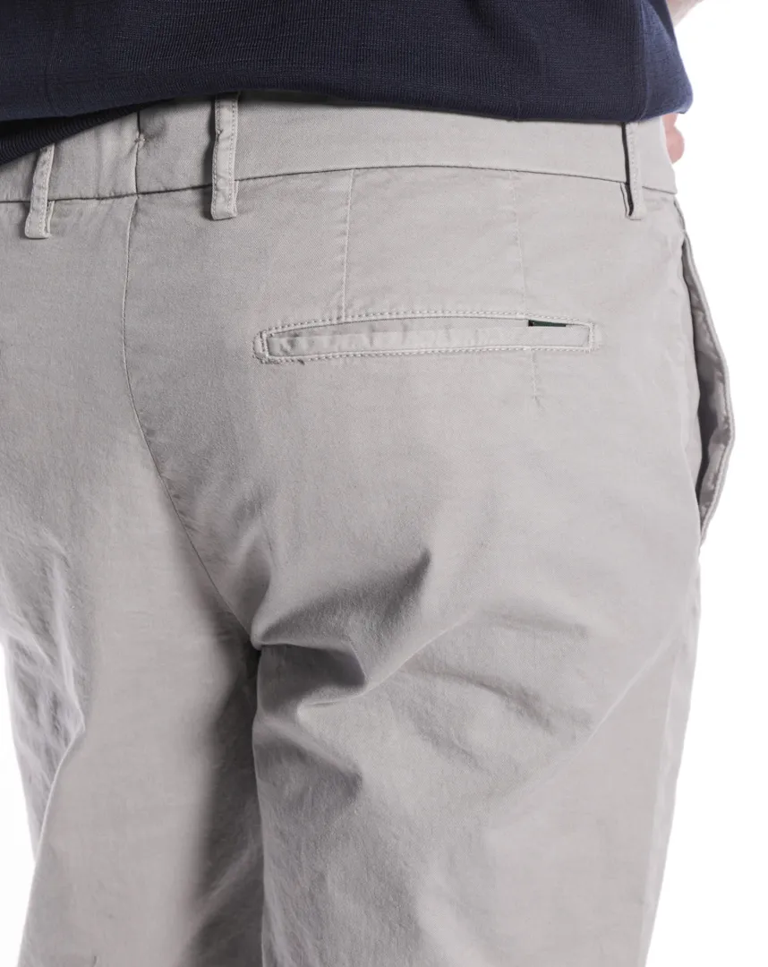 Pantalone in cotone manopesca stretch color grigio  | BERWICH