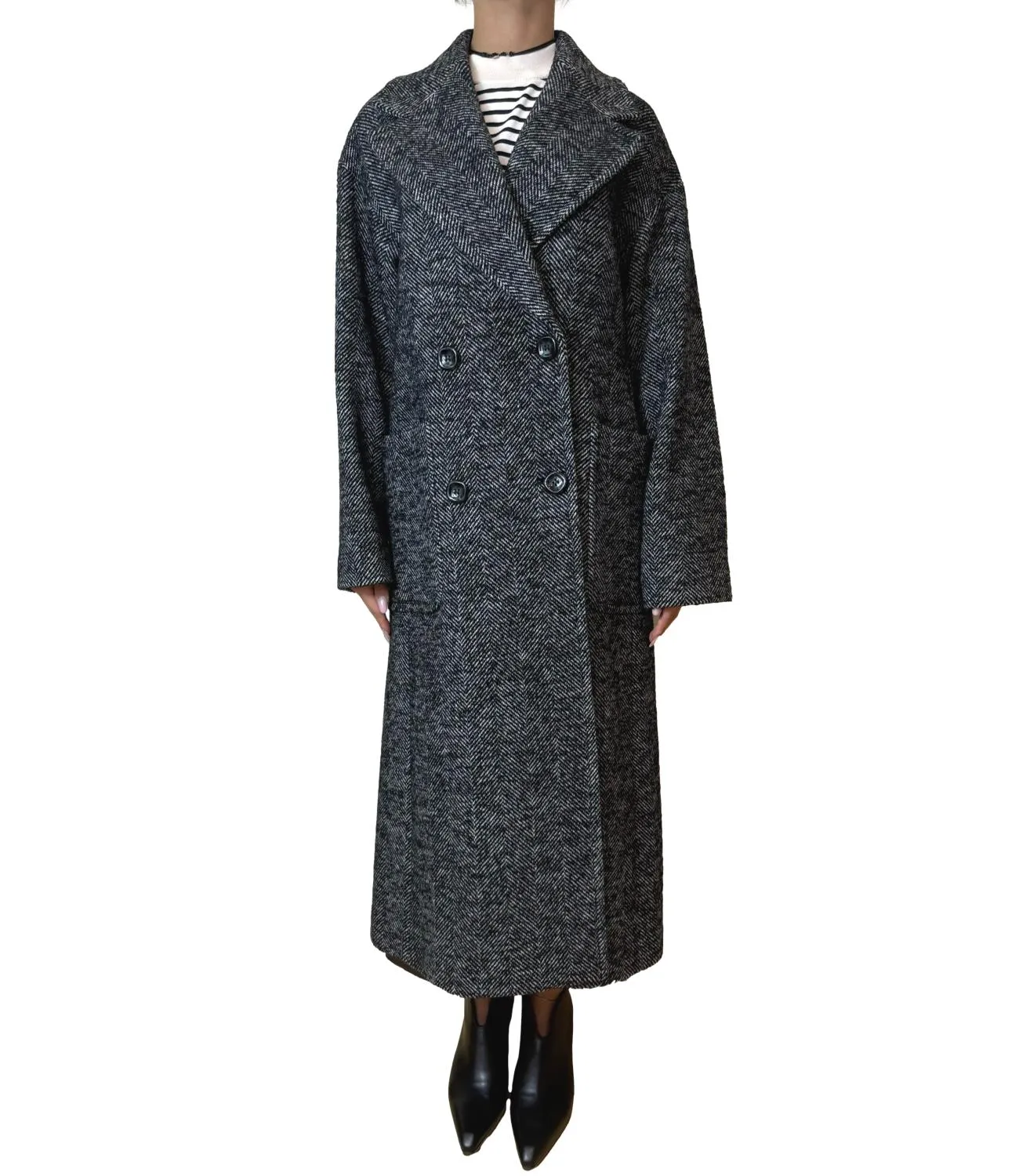 Penny Black Penny Black cappotto BAITA spina bianco/nero donna