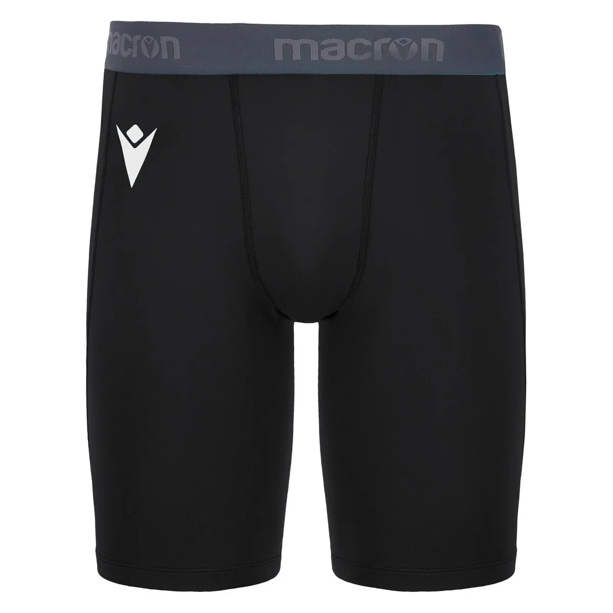 Scaldamuscoli Bermuda Macron Oak Short Undershort Training Elasticizzato Nero
