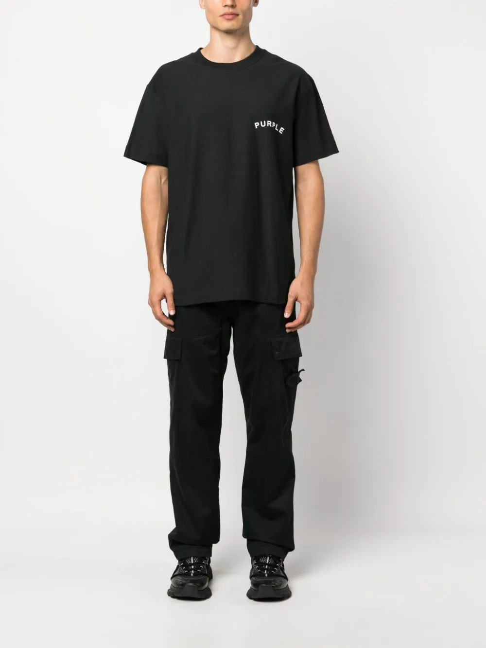 t-shirt nera purple