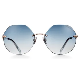 Tiffany & Co. - Occhiale da Sole Esagonali - Oro Rosa Azzurro - Collezione Tiffany T - Tiffany & Co. Eyewear