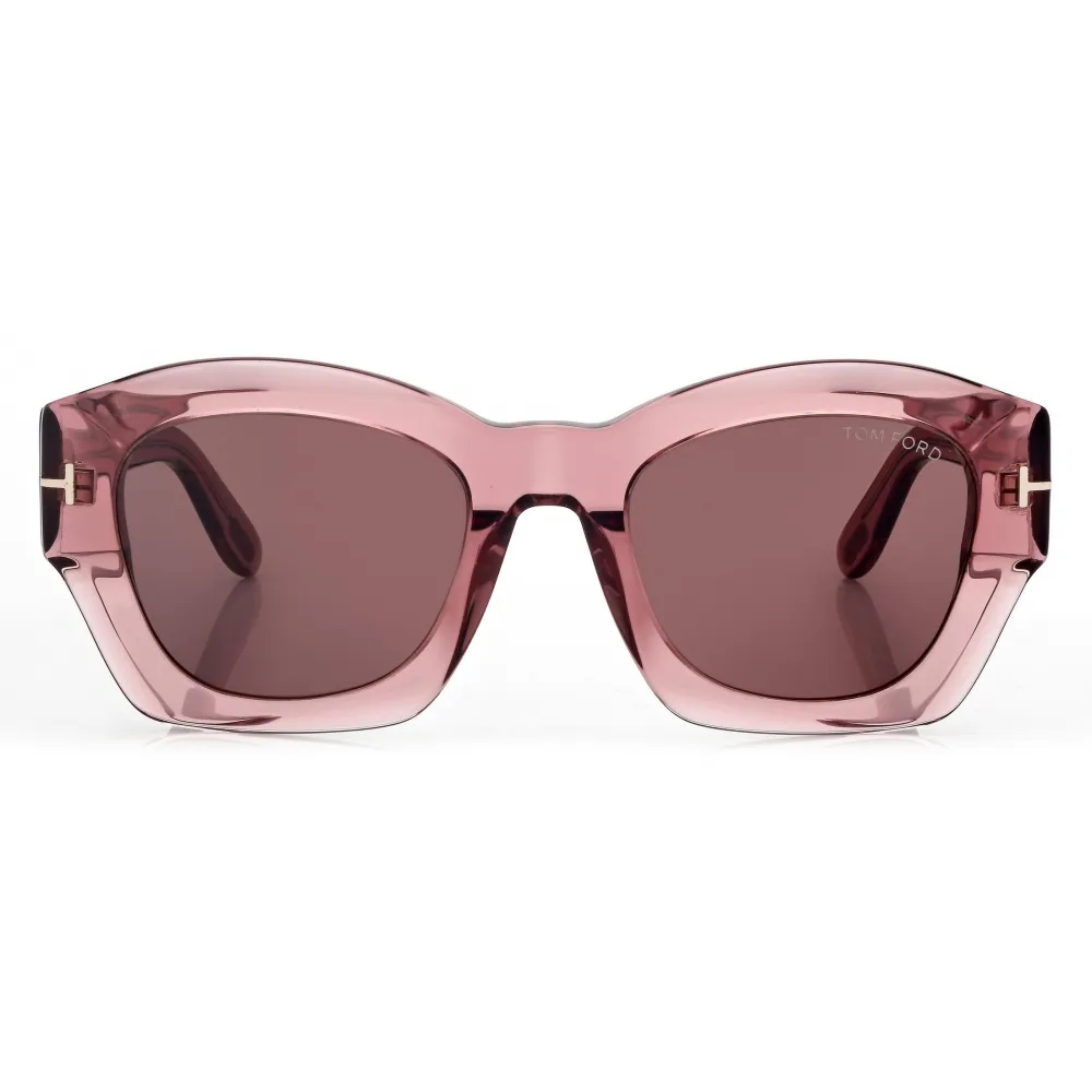 Tom Ford - Guilliana Sunglasses - Occhiali da Sole Geometrica - Rosa Marrone - Occhiali da Sole - Tom Ford Eyewear