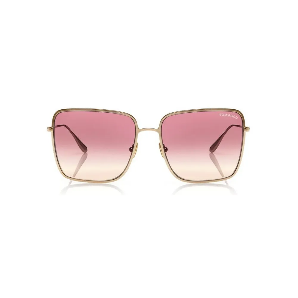 Tom Ford - Heather Sunglasses - Occhiali da Sole Quadrati in Metallo - Rosa - FT0739 - Occhiali da Sole - Tom Ford Eyewear