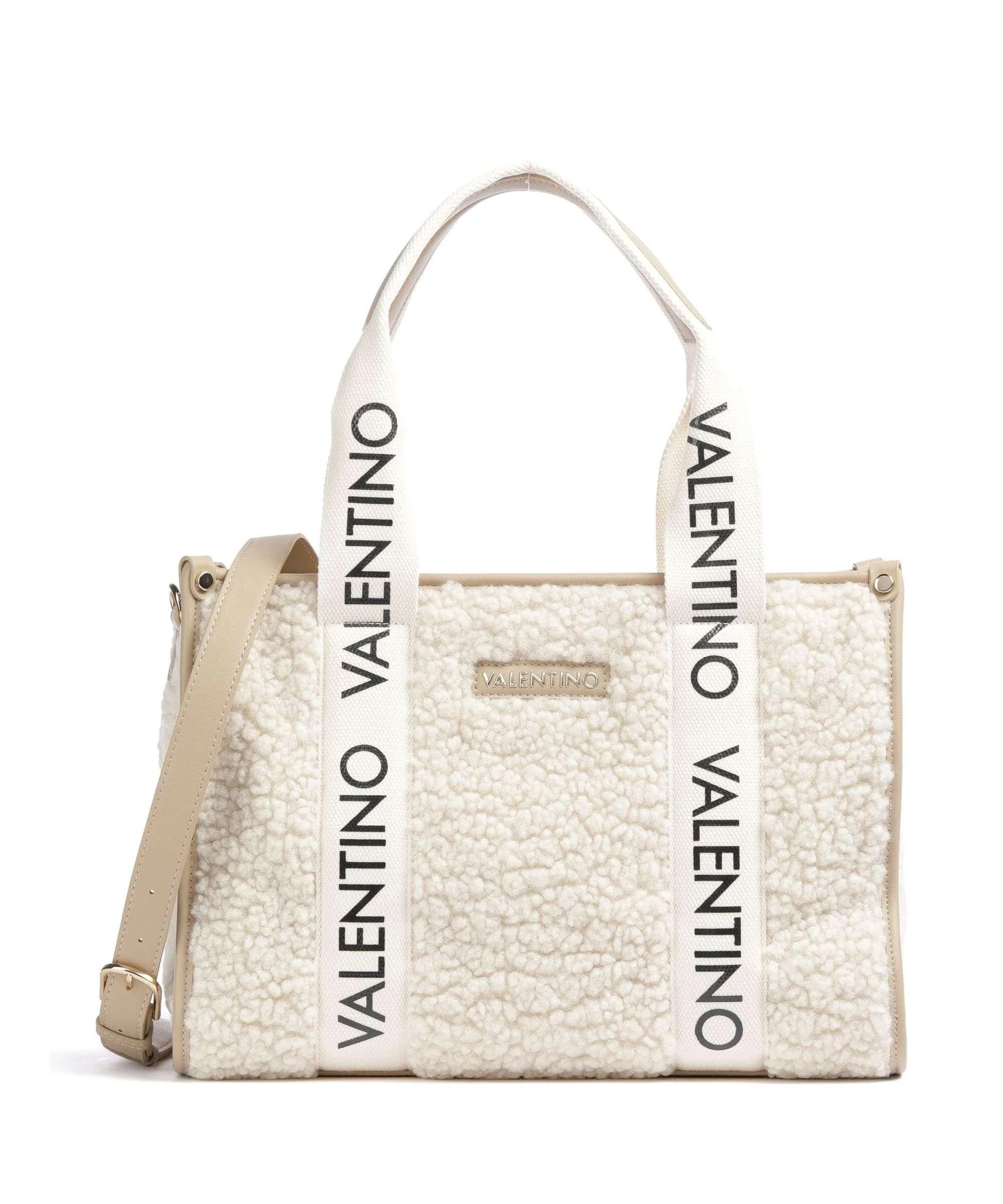  Valentino Bags Special Camy Borsa a mano eco-pelliccia beige  